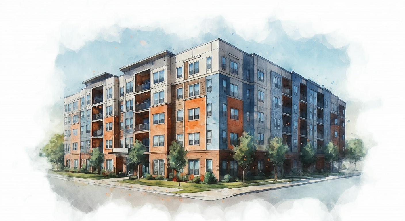 US-style apartment building